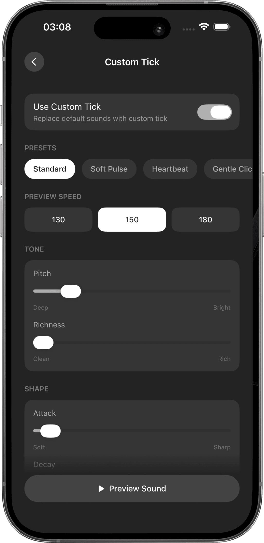 Presets and sounds